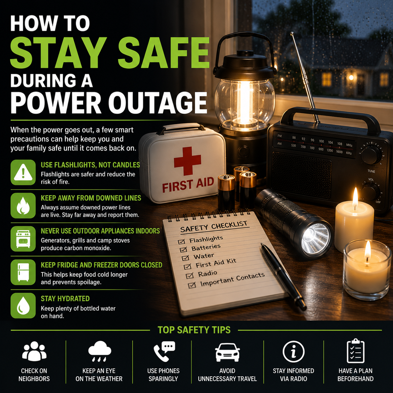 How to stay safe during a power outage safety tips