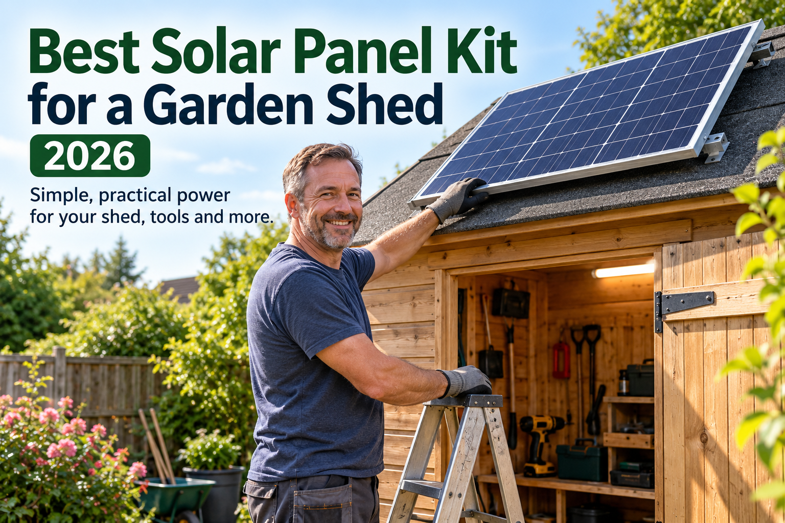 Best solar panel kit for garden shed 2026