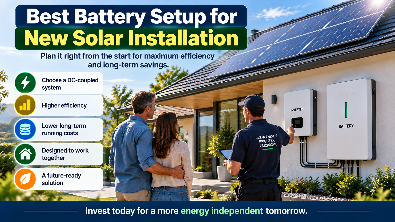 New rooftop solar and home battery system planned as one installation