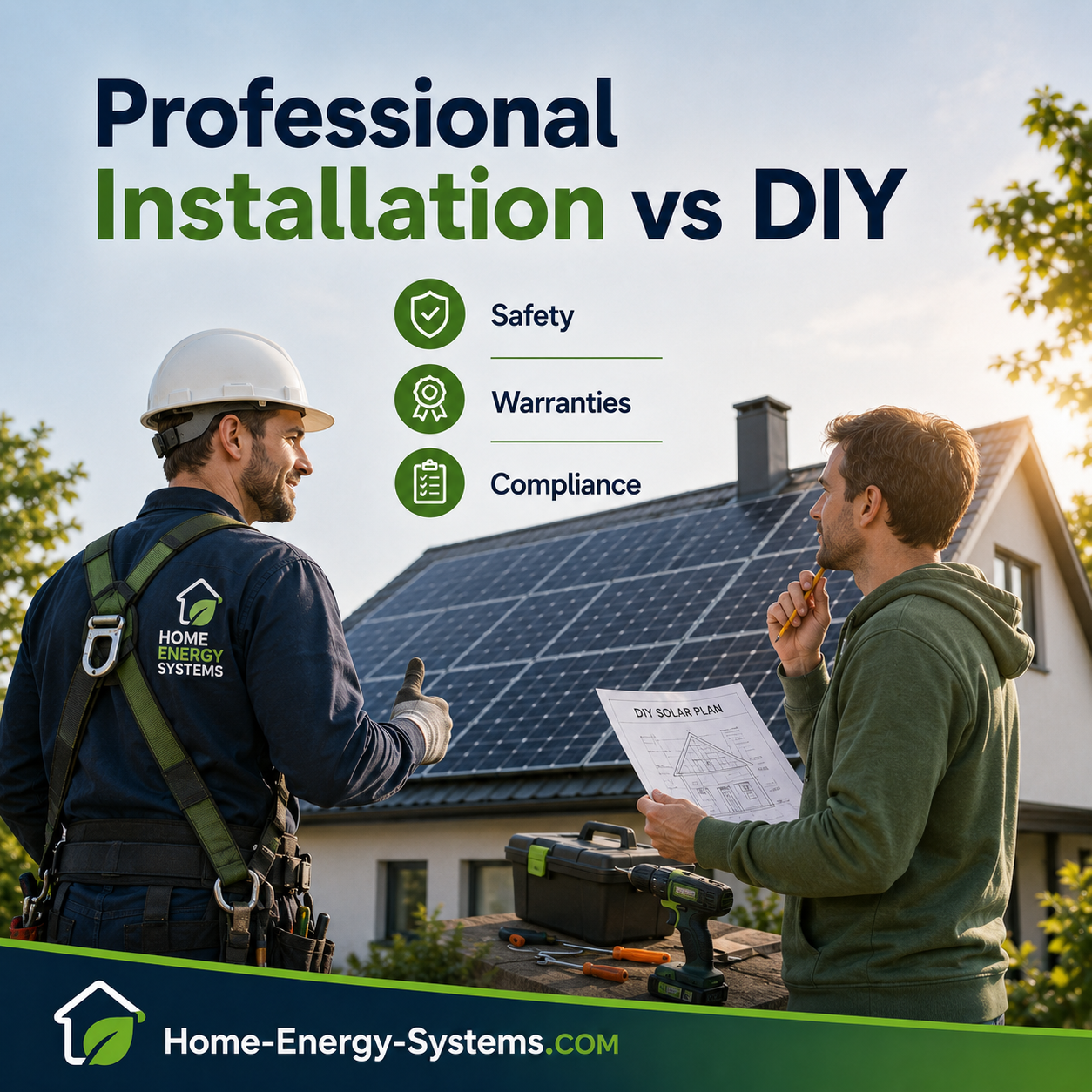 Professional solar panel installation versus DIY installation